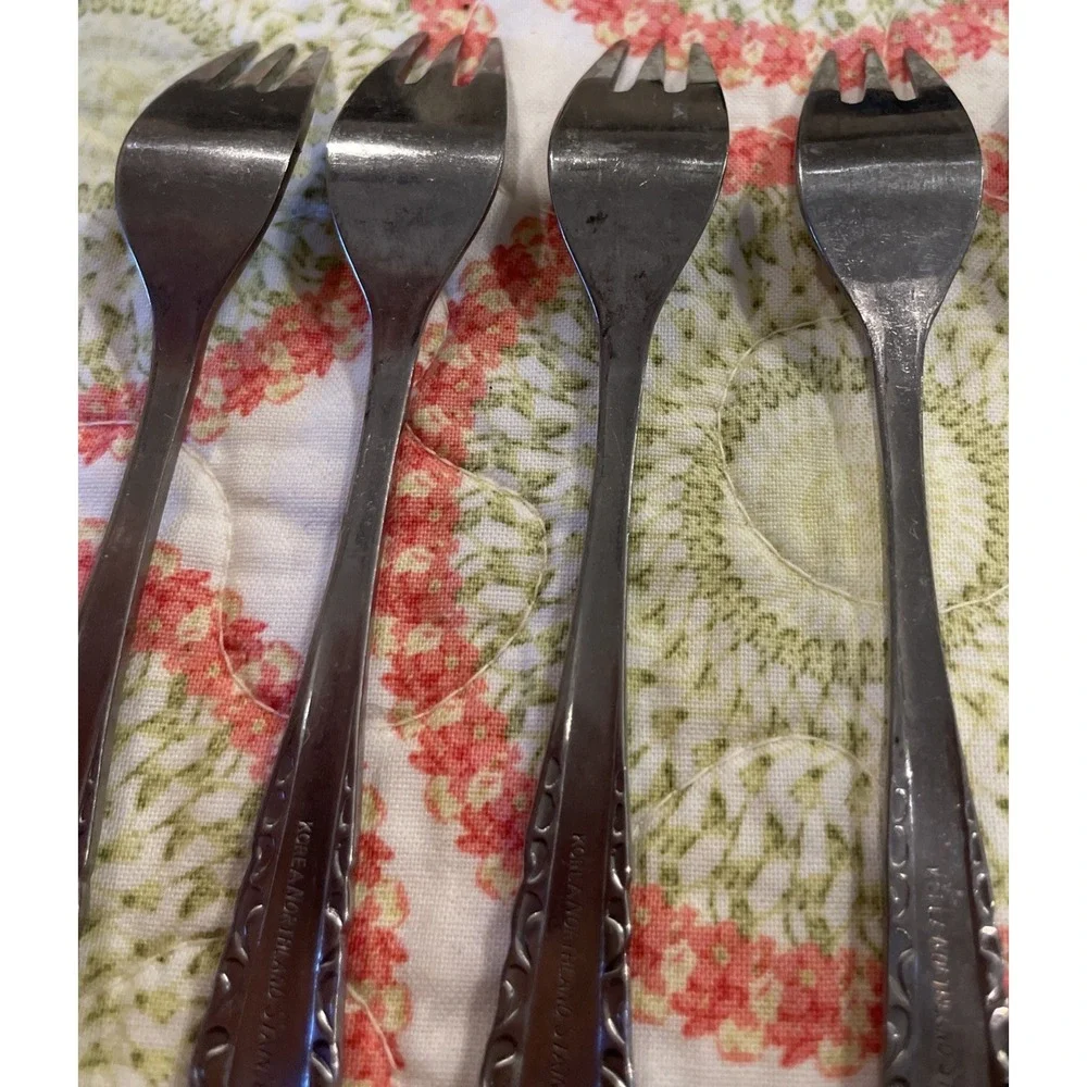Northland Oneida Love Story Stainless Flatware Cocktail Dessert‎ Forks Set Of 8